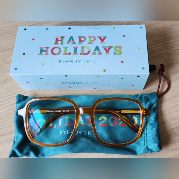 Orange oversized retro glasses frames - Picture 8 of 11